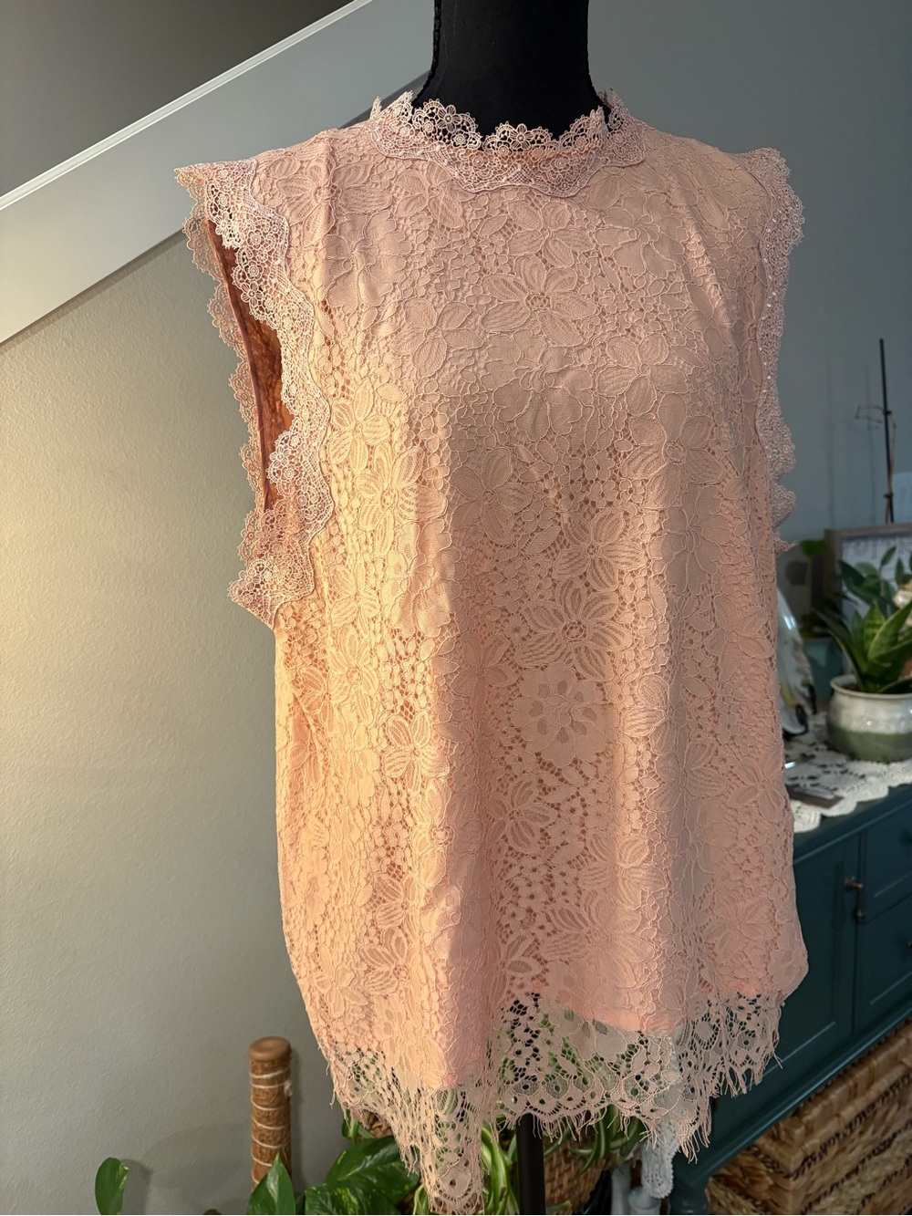 Sweet Rain Pink Lace Flutter Camisole